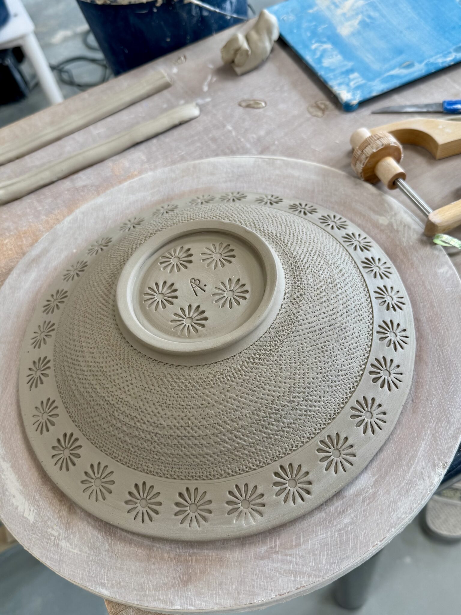 5 Stuks Delige Ronde Pottenbakkersdoek Dubbel Gat Absorberend Kleipad